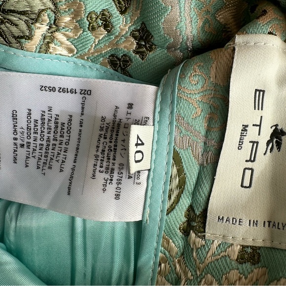 ETRO JACQUARD CIGARETTE TROUSERS- Size 40 Italian - Picture 16 of 16